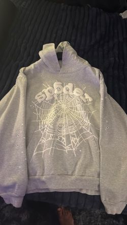 Sp5der Web Graphic Hoodie Grey