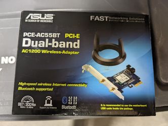 ASUS PCE-AC55BT B1 AC1200 Wireless Bluetooth 4.2 PCIe/Mpcie Adapter