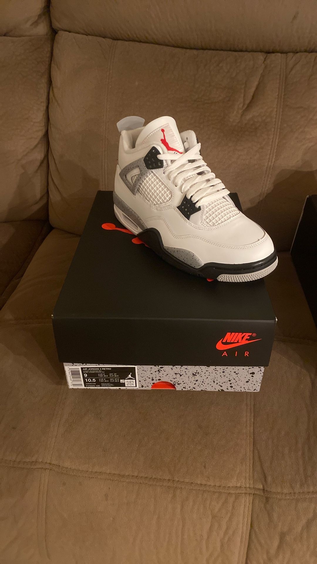 White Cement Jordan 4’s