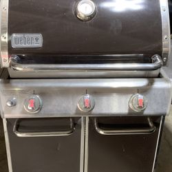 Dark Chocolate Brown Weber Genesis Edition E-310 3 Burners BBQ Grill Propane Stainless Steel