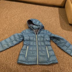 Women’s XS Lightweight puffer Michael Kors jacket coat spring detachable hooded