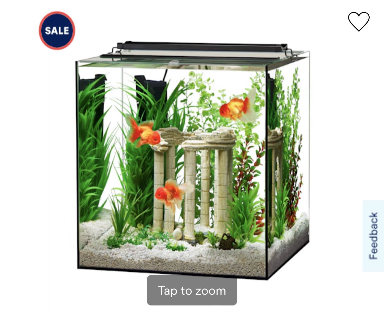 Aqueon Frameless Cube Aquarium, 35 Gallon, Fish tank