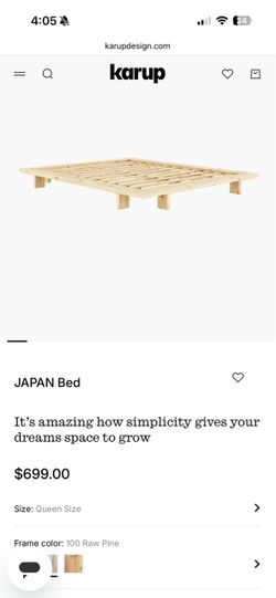 Platform wooden bed