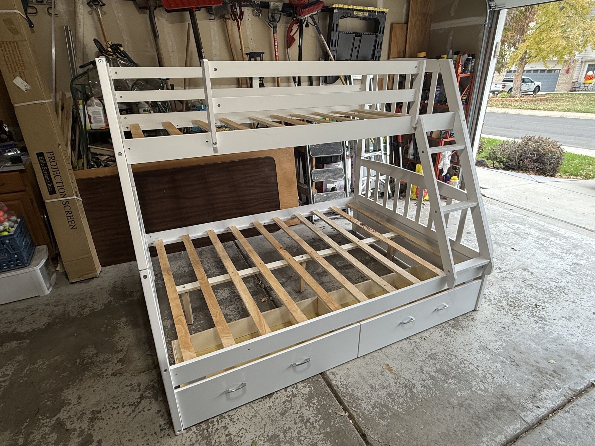 Twin Over Full Bunk Bed With Drawers