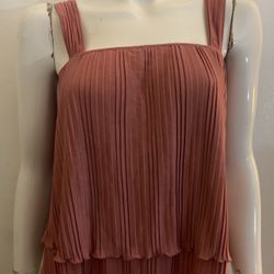 Express Kenneth Cole Blouses Summer Buy 1 Get 1 Free Snake Skins Fabrics Printed Solid Dark Oranges Multiple Pleated Size XS NEW
