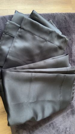 Black black out curtains