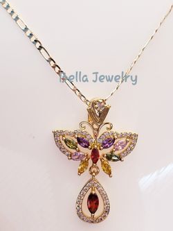Gold Plated Butterfly Necklace