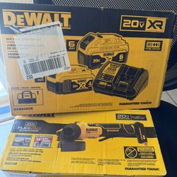 Dewalt 5” Angle Grinder And Battery Pack 