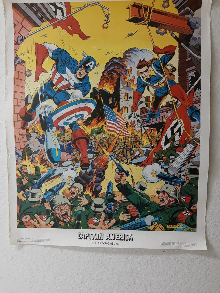 1984 Captain America Marvel Poster (Buccaneer Graphics-Schomberg)