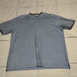 Geoffrey Beene mens shirt size L striped blue and back  Size L 