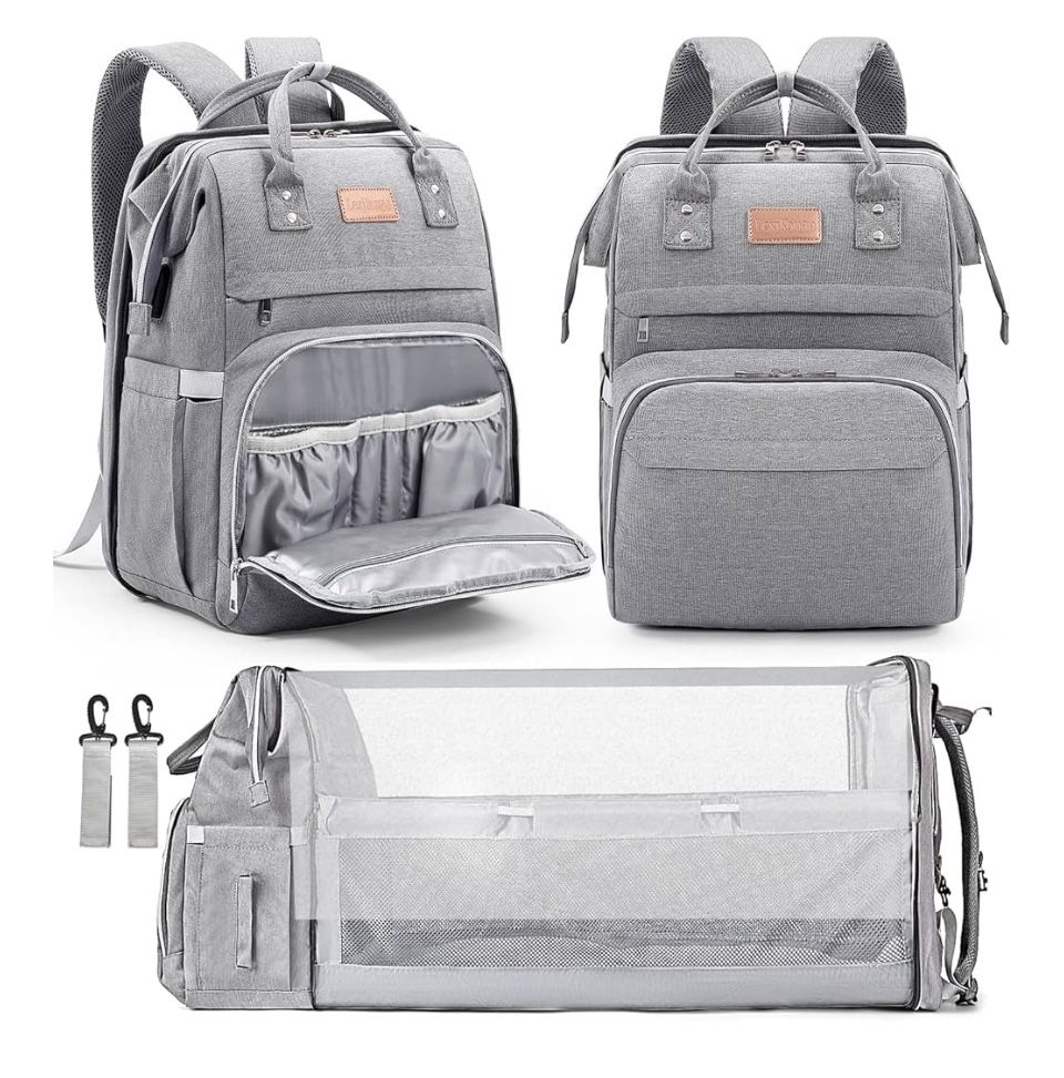 Diaper Bag Backpack, Large Capacity Multifunction Baby Bag for Boy Girl, Travel for Moms Dads, Baby Registry Search Shower Gifts Waterproof and Stylis
