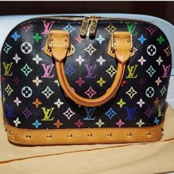 Louis Vuitton Black Multicolor Alma