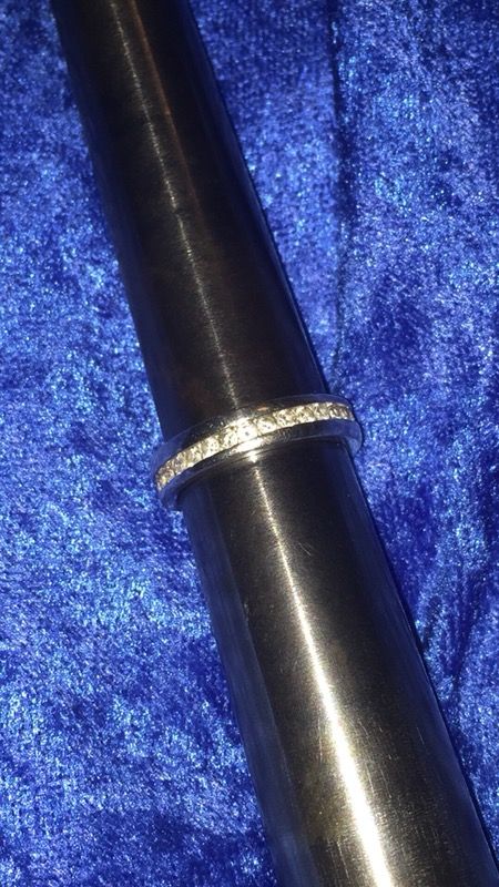 Sterling Silver Wedding eternity ring with CZ stones
