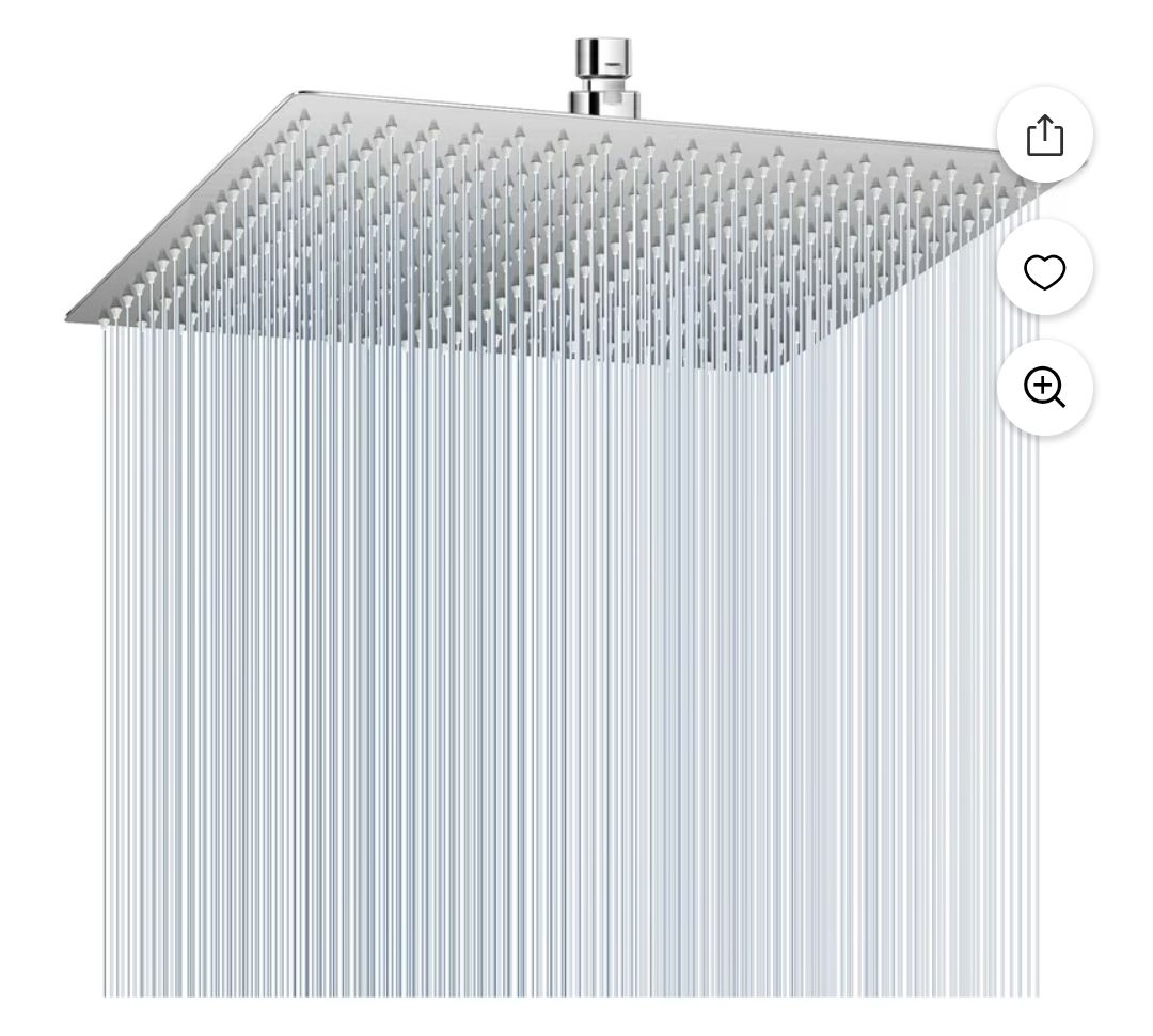 Rain Shower Head / 16" / Brushed Nickel