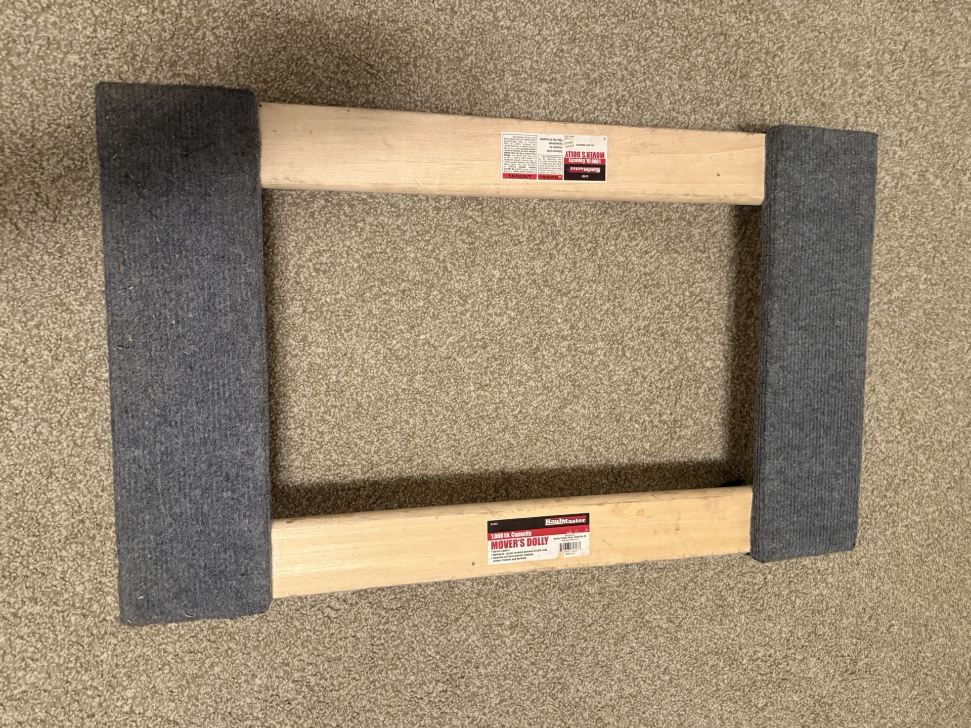 HaulMaster Heavy Duty Wood Furniture Dolly