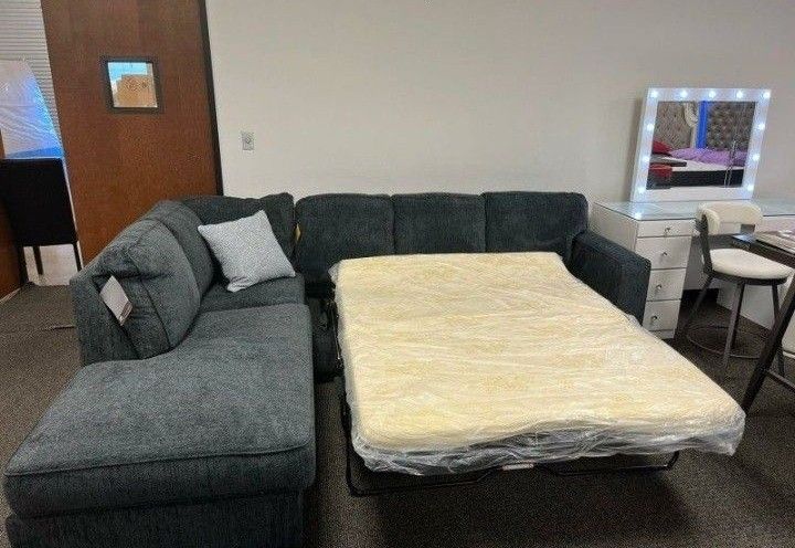 L Shaped Sectional Sleeper Queen Size Bed By ASHLEY
