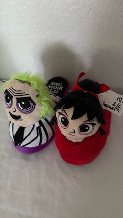 Beetlejuice Character Plush Slippers Women's 7