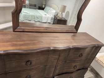 Wood Dresser with Mirror