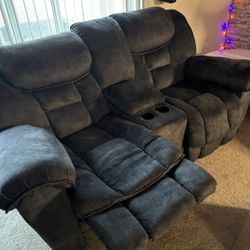 Reclining Love Seat with Charging Ports