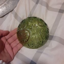 Antique Green Glass Bowl