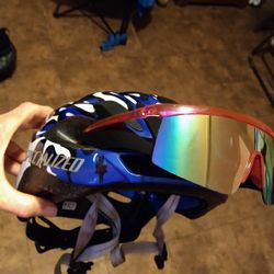 Specialized Bicycle Helmet And Cycling Sunglasses 