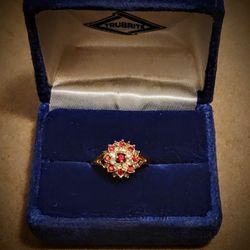 Ruby And Diamond Cocktail Ring