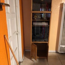 2vitrinas Y1 Mueble  Para Televisión  Por 80 Muy  bien Cuidado  Madera Fuerte 