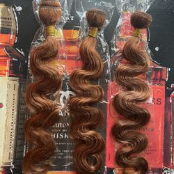 Color 30 Bundles Human Hair Light Brown Body Wave Bundles 20 22 24 Inch