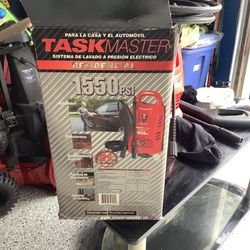 Taskmaster TM 1550 is a 1550 PSI corded electric residential pressure washer originally sold at retailers like Menards around 2009. It is built for li