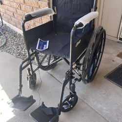 Wheelchair W/Footrests, Brand New, 17” Seat. Brakes