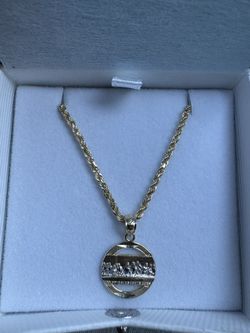 18in 10K Diamond Cut Rope Chain 1.9mm