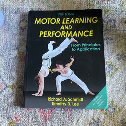 Motor Learning And Performance Text Book