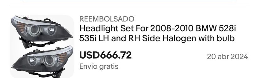Headlights For A 2008-2010 BMW 528I