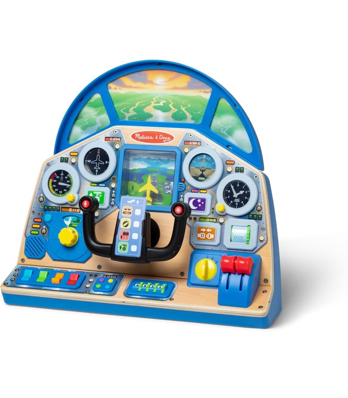 Melissa and Doug Jet Pilot Plane Interactive Dashboard Toy Lights and Sound