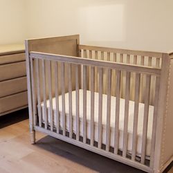 RH  (Restoration Hardware) Set Crib, Rocking Chair And Dresser 