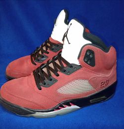 Men's Size 7.5 Air Jordan 5 Retro Raging Bulls