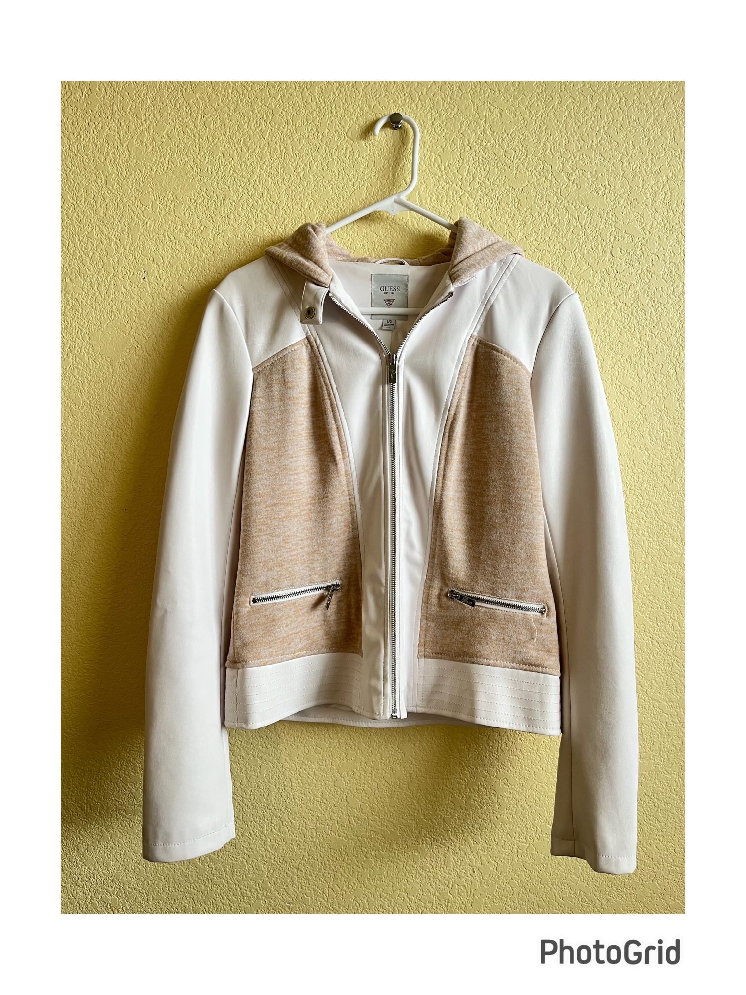 GUESS White Bomber Jacket