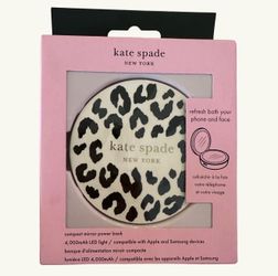 2 Of Kate Spade New York 4,000mAh Compact Mirror Power Bank - City Leopard