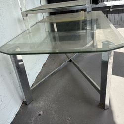 Glass Coffee Table And End Table