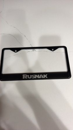 Rusnak license plate