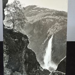 Vintage Norway Rjoandefossen Flåmsdalen Waterfall Postcard Wilse 7283