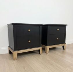 ✨ Beautiful Modern Solid Wood Nightstand Set ✨