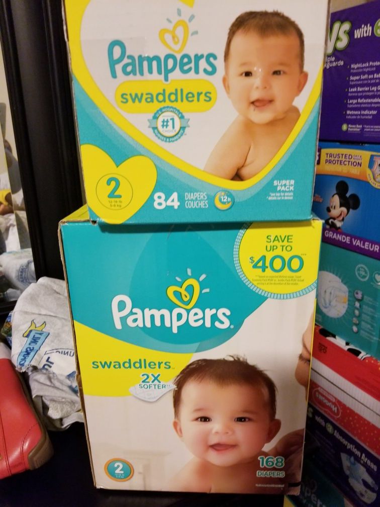 Pampers swaddlers no2.