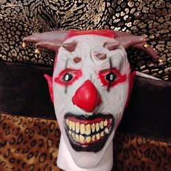 Devil Clown Halloween  Mask With Bells