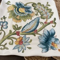 Rare Plates 6 Blue Vanilla Chinly Vintage 9”