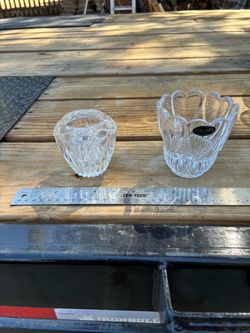 Crystal lead candle holders