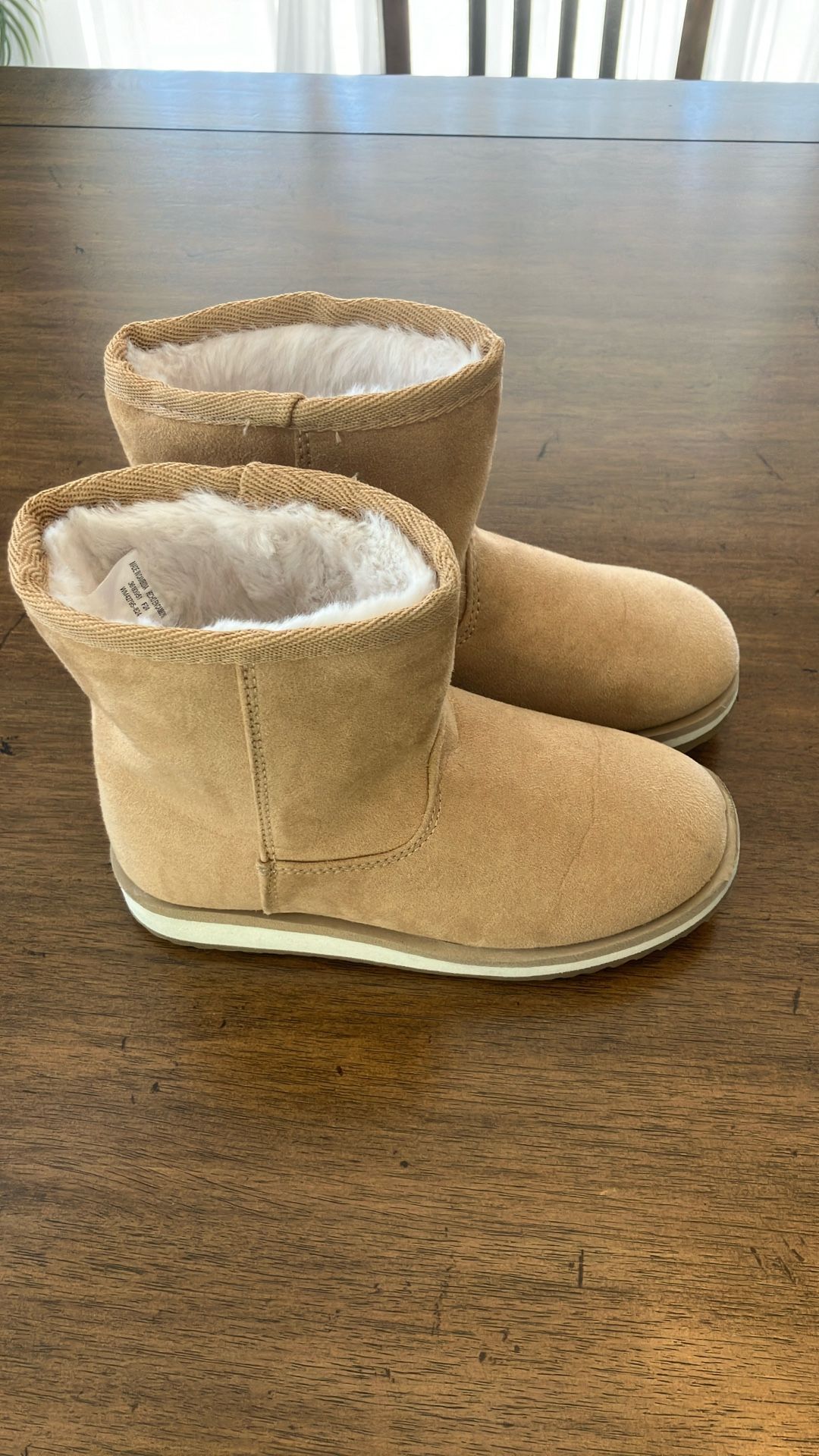 Little Girls Fur Boots - Size 11 - Like New
