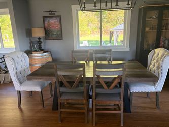 Old cannery Loft brown dining set 6 Chairs