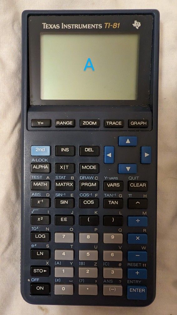 Choice Of One Texas Instruments TI-81 or TI-82 Graphing Calculator Some Have Covers, All Work, 4 AA Batteries Not Included