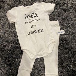 Baby Graphic Onsie And Pants 6 Months